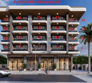 A Blok daire numaraları